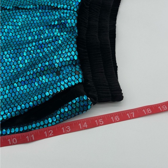 Shiny Sequin Sparkly Shorts for Men Straight Leg Partywear Rave Party Size M - Picture 13 of 13